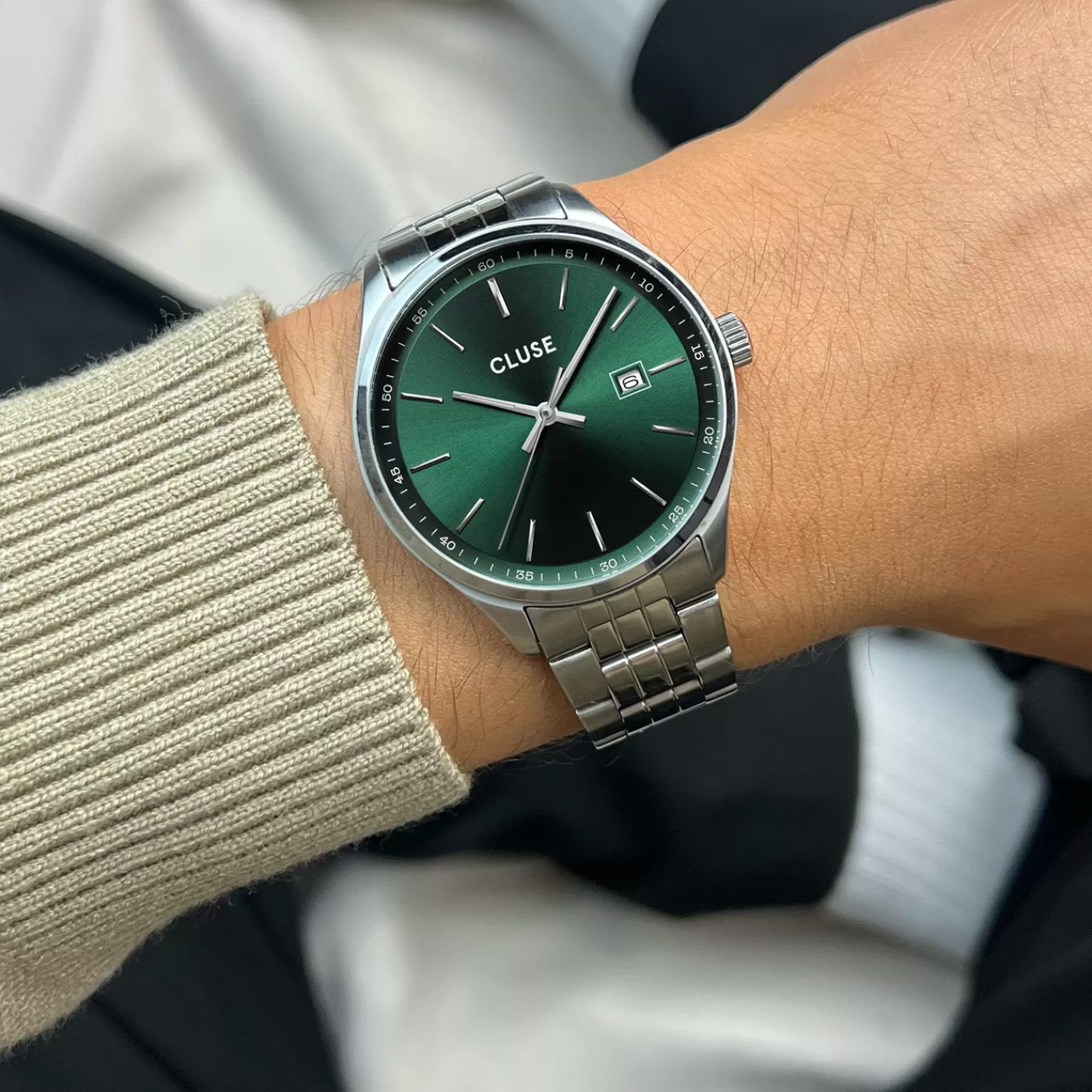 Anthéor Watch Steel Green, Silver Colour>CLUSE Cheap