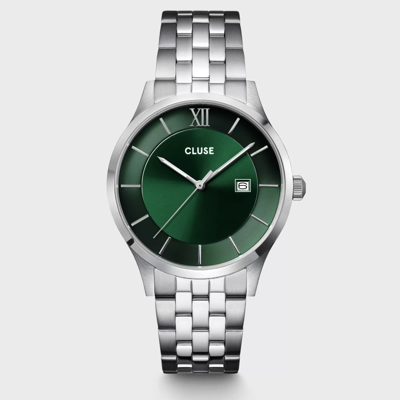 Aravis 3-Hand Watch, Green, Silver Colour>CLUSE Cheap