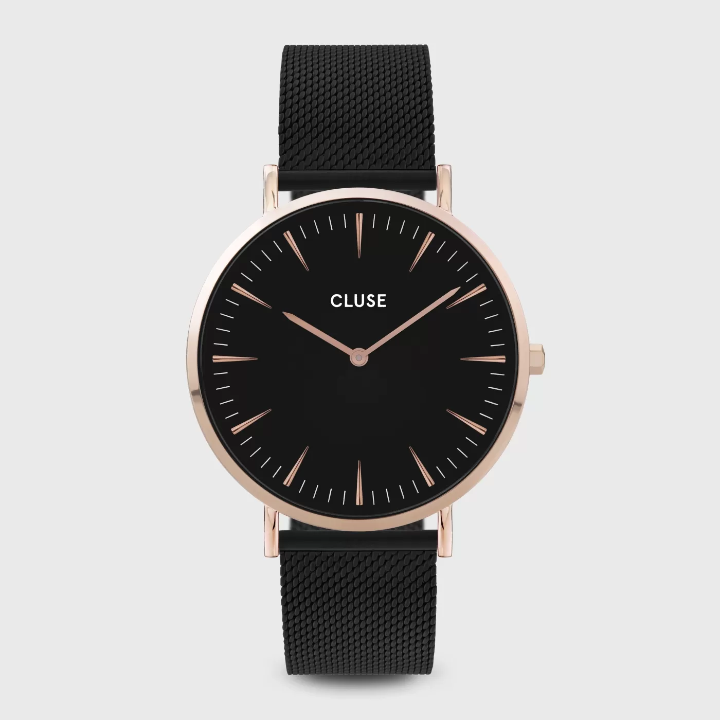 Boho Chic Mesh Black, Rose Gold Colour>CLUSE Clearance