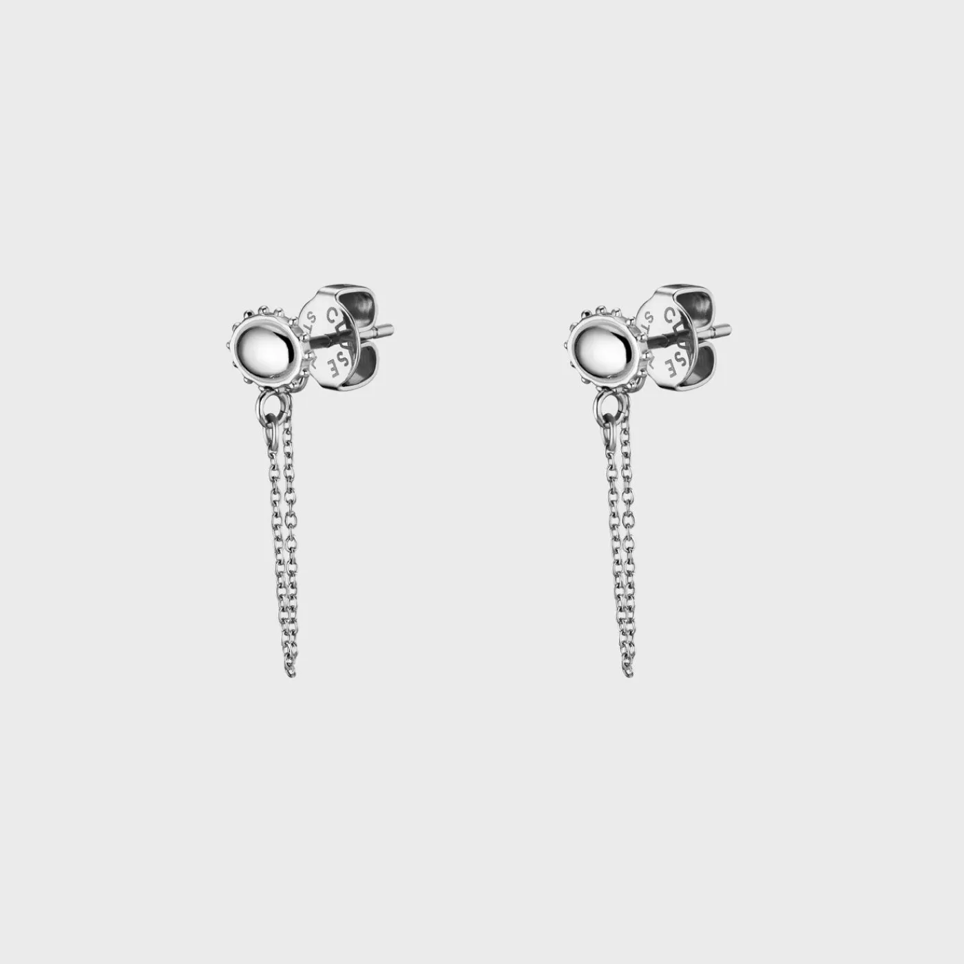 Essentielle Chain Stud Earrings, Silver Colour>CLUSE Best Sale