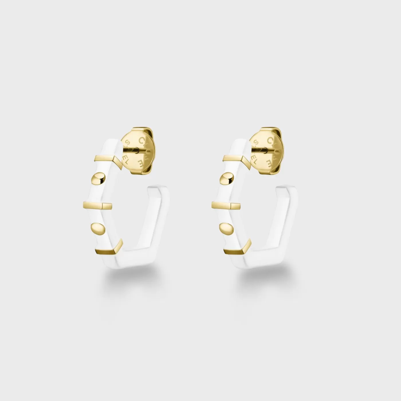 Essentielle Hexagon Hoop Earrings White Gold Colour>CLUSE Cheap