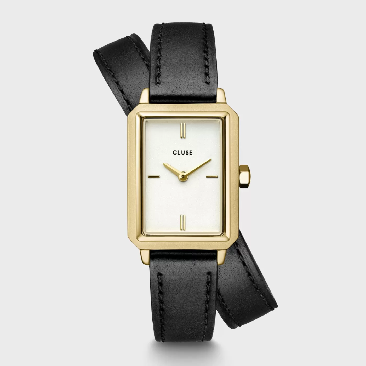 Fluette Watch Double Leather Black, Gold Colour>CLUSE Best Sale