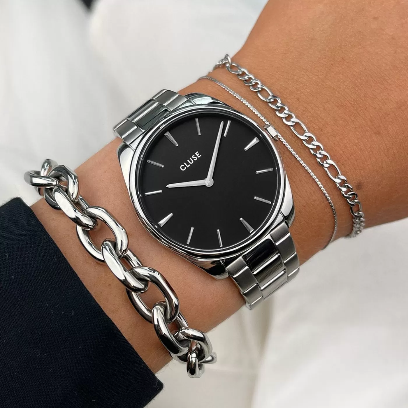 Féroce Steel Black, Silver Colour>CLUSE Hot