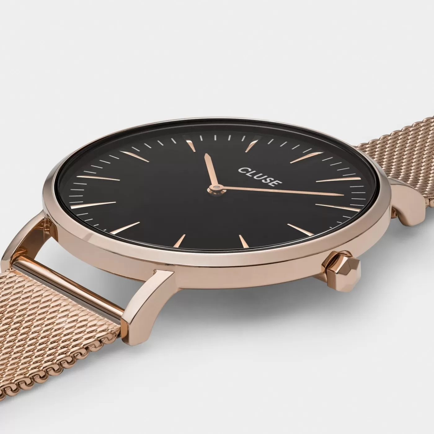 Gift Box Boho Chic Mesh Watch and Strap Rose Gold Colour>CLUSE Fashion