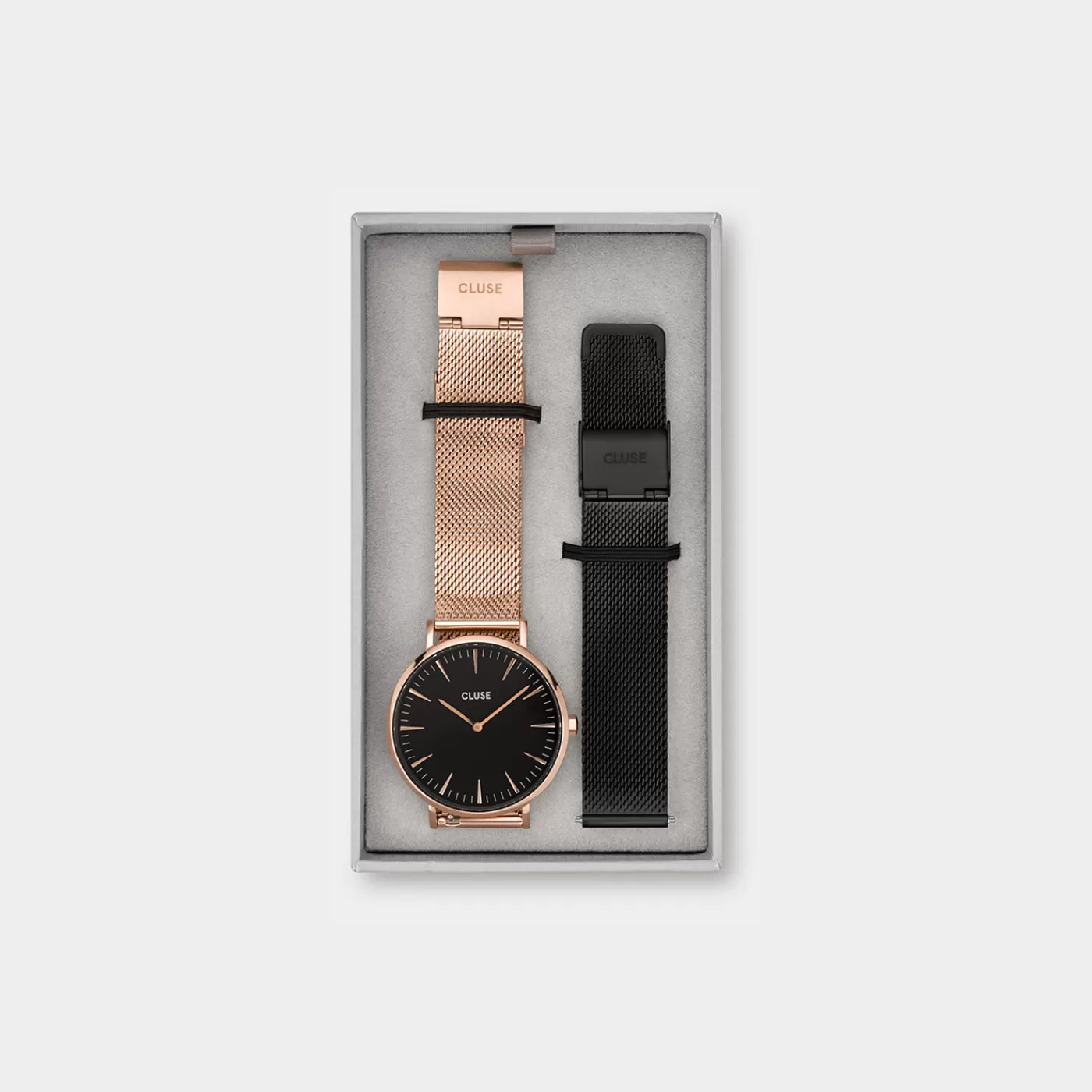 Gift Box Boho Chic Mesh Watch and Strap Rose Gold Colour>CLUSE Fashion