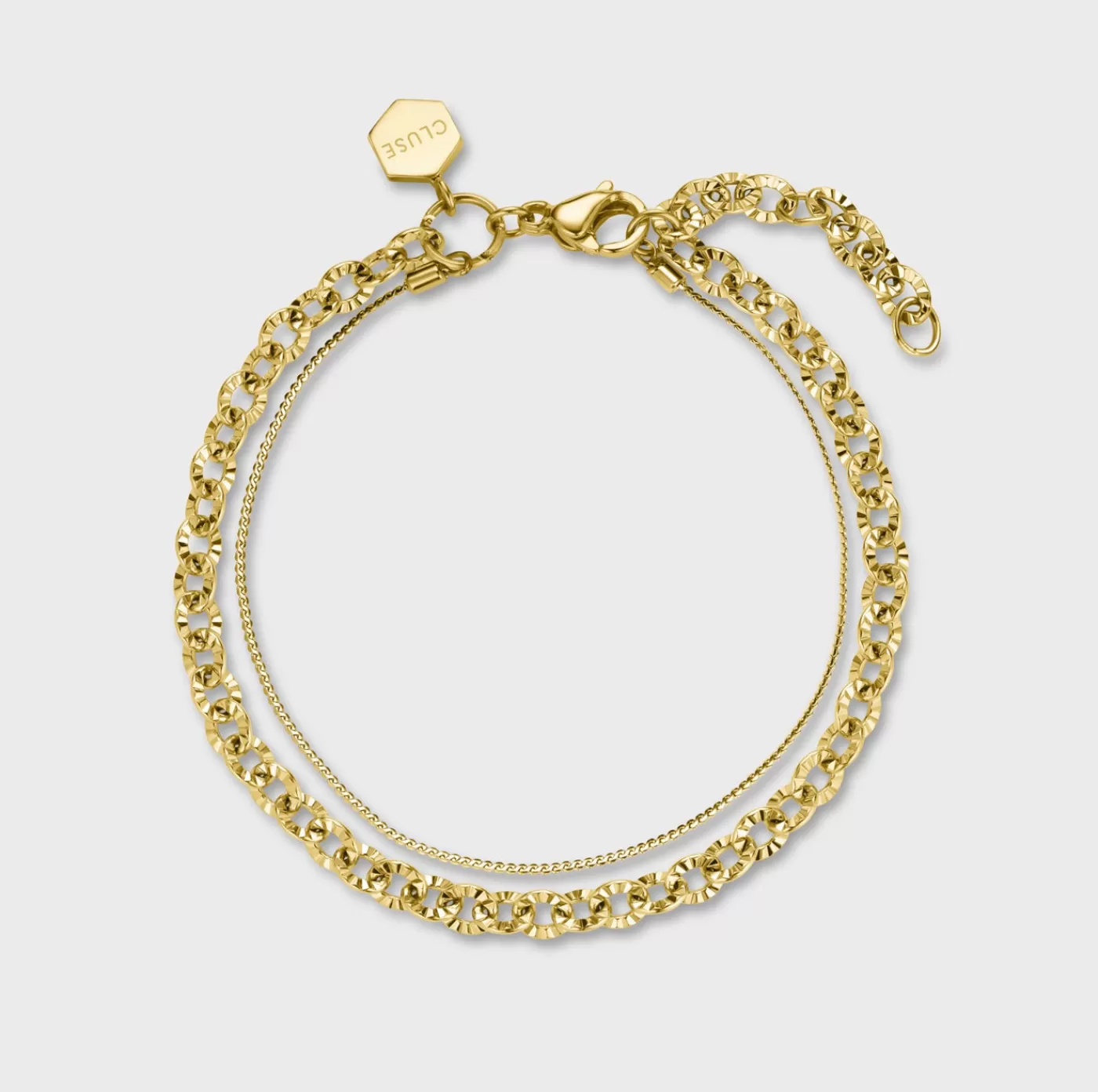 Gift Box Féroce Petite Steel Watch and Double Chain Bracelet, Gold Colour>CLUSE Online