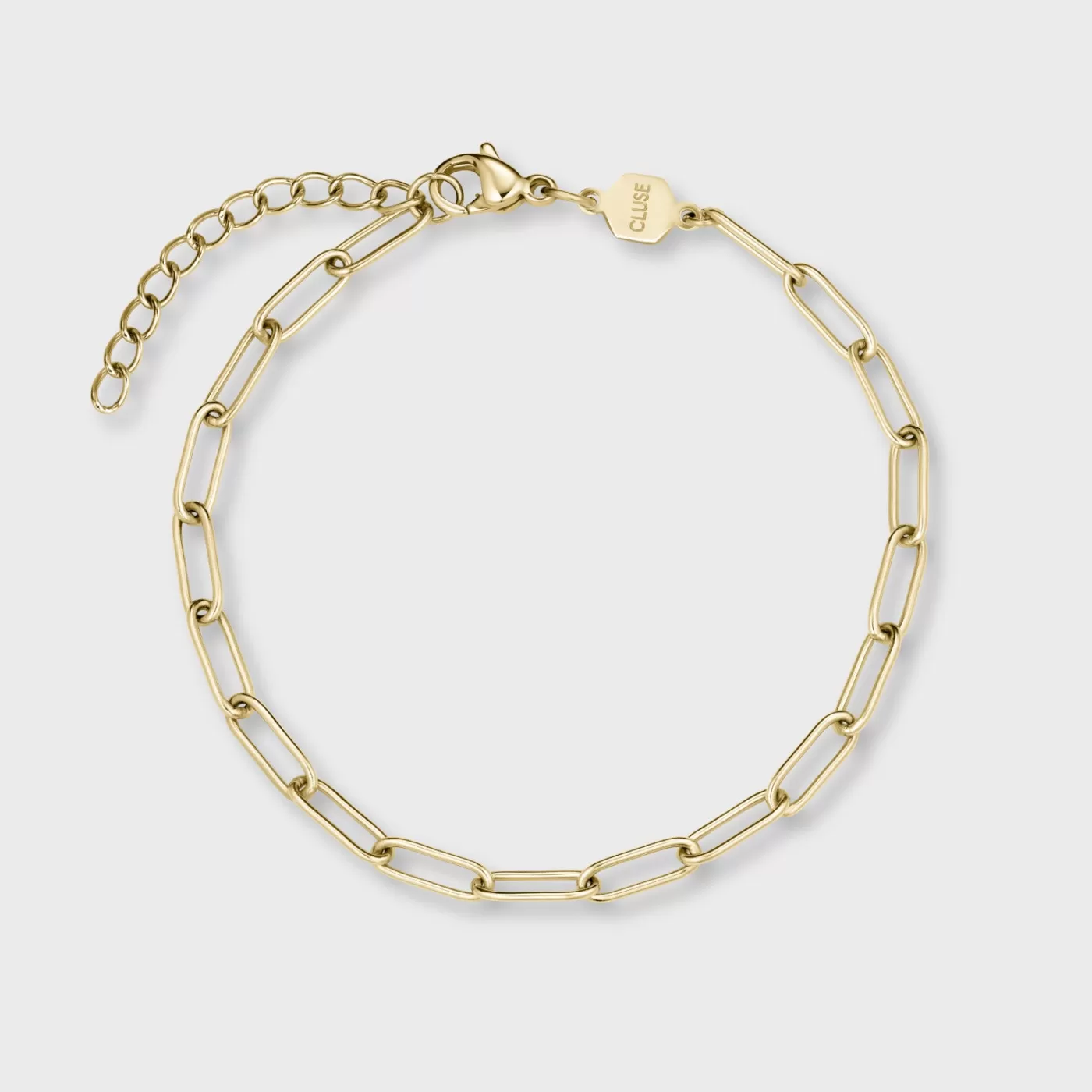 Gift Box La Tétragone Black Steel Watch & Paperclip Chain Bracelet, Gold Colour>CLUSE Best