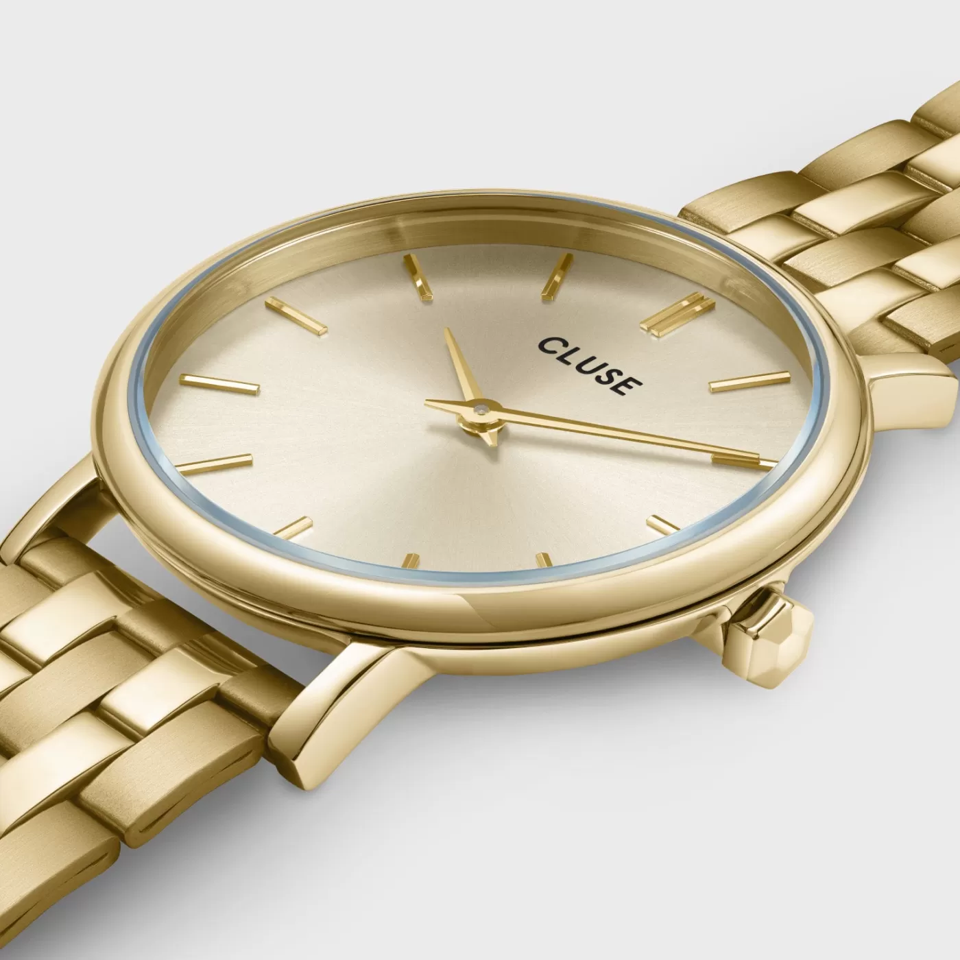 Gift Box Pavane Petite 2.0 Steel Watch Gold & Black Leather Strap, Gold Colour>CLUSE Clearance
