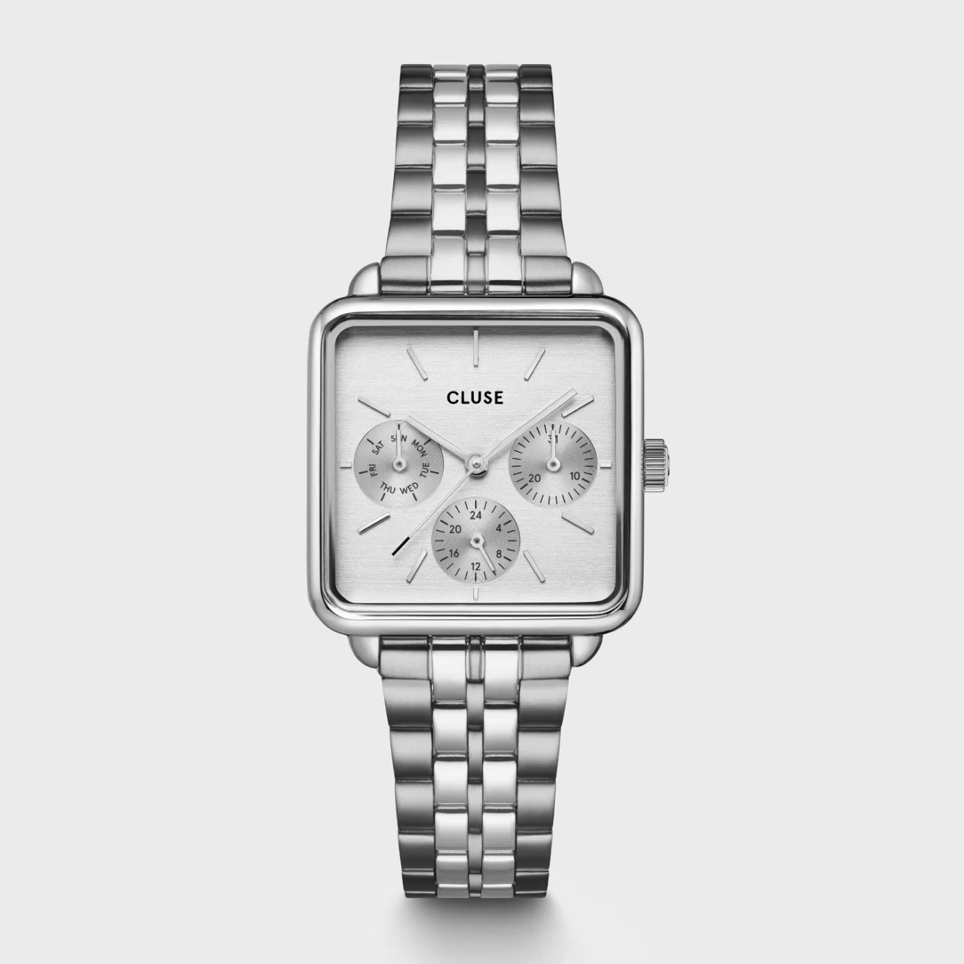 La Tétragone Multifunction Watch Steel, Full Silver Colour>CLUSE Online