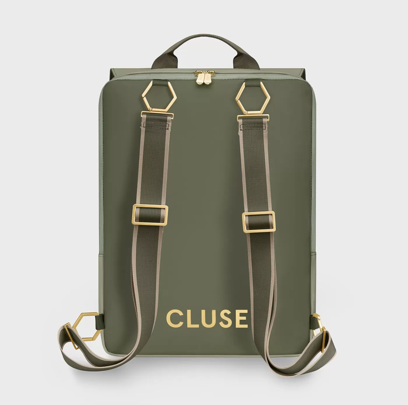 Le Réversible Straps, Striped Green Beige, Gold Colour>CLUSE Cheap