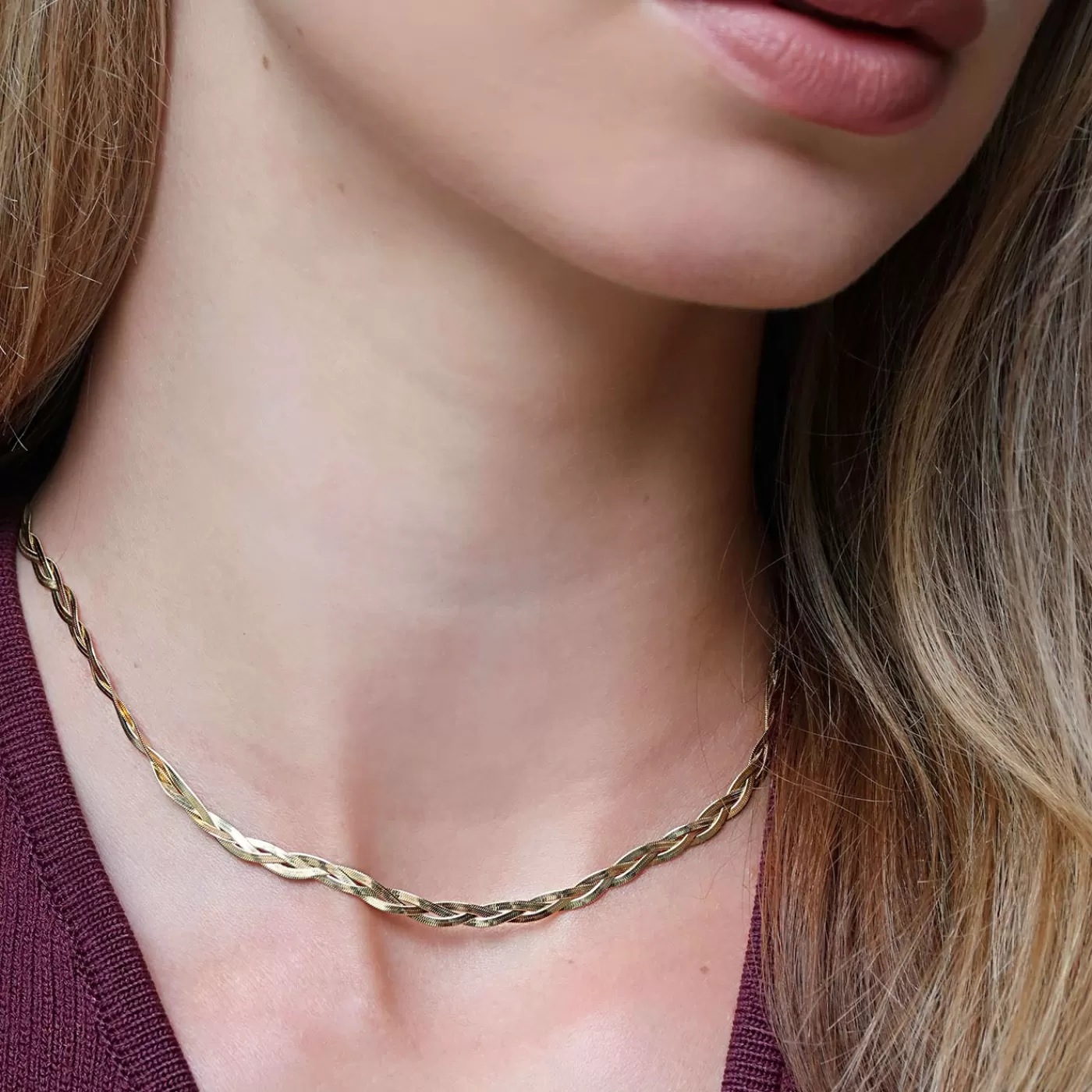 Élevé Braided Snake Necklace, Gold Colour>CLUSE Best Sale