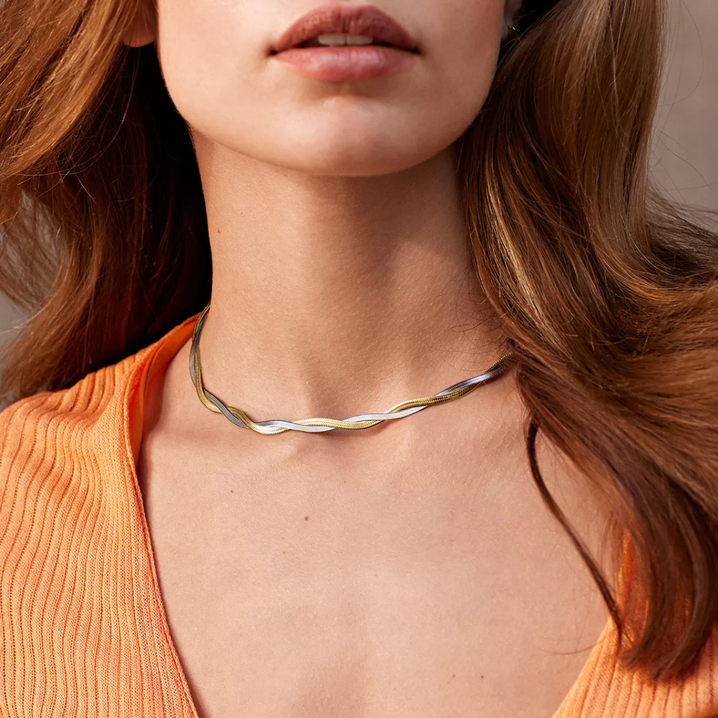 Élevé Twisted Snake Necklace, Bicolour>CLUSE Best Sale