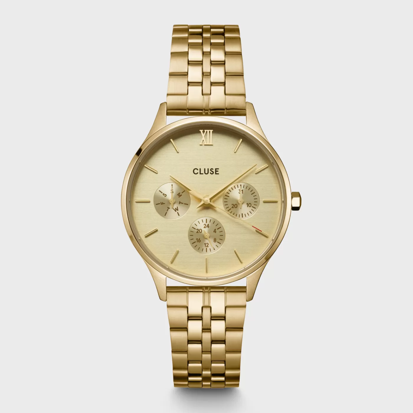 Minuit Multifunction Watch Steel, Full Gold colour>CLUSE Cheap