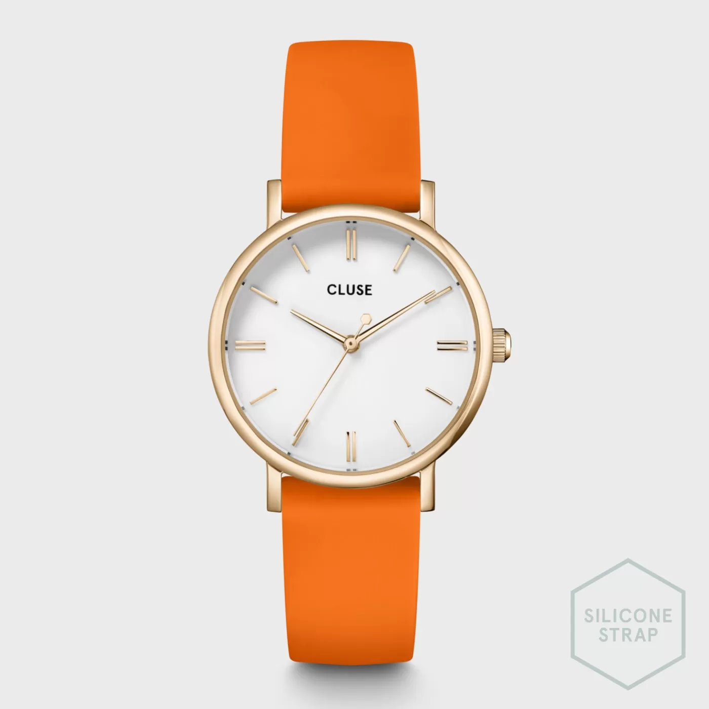 Pavane Petite Silicone Orange, Gold Colour>CLUSE Discount