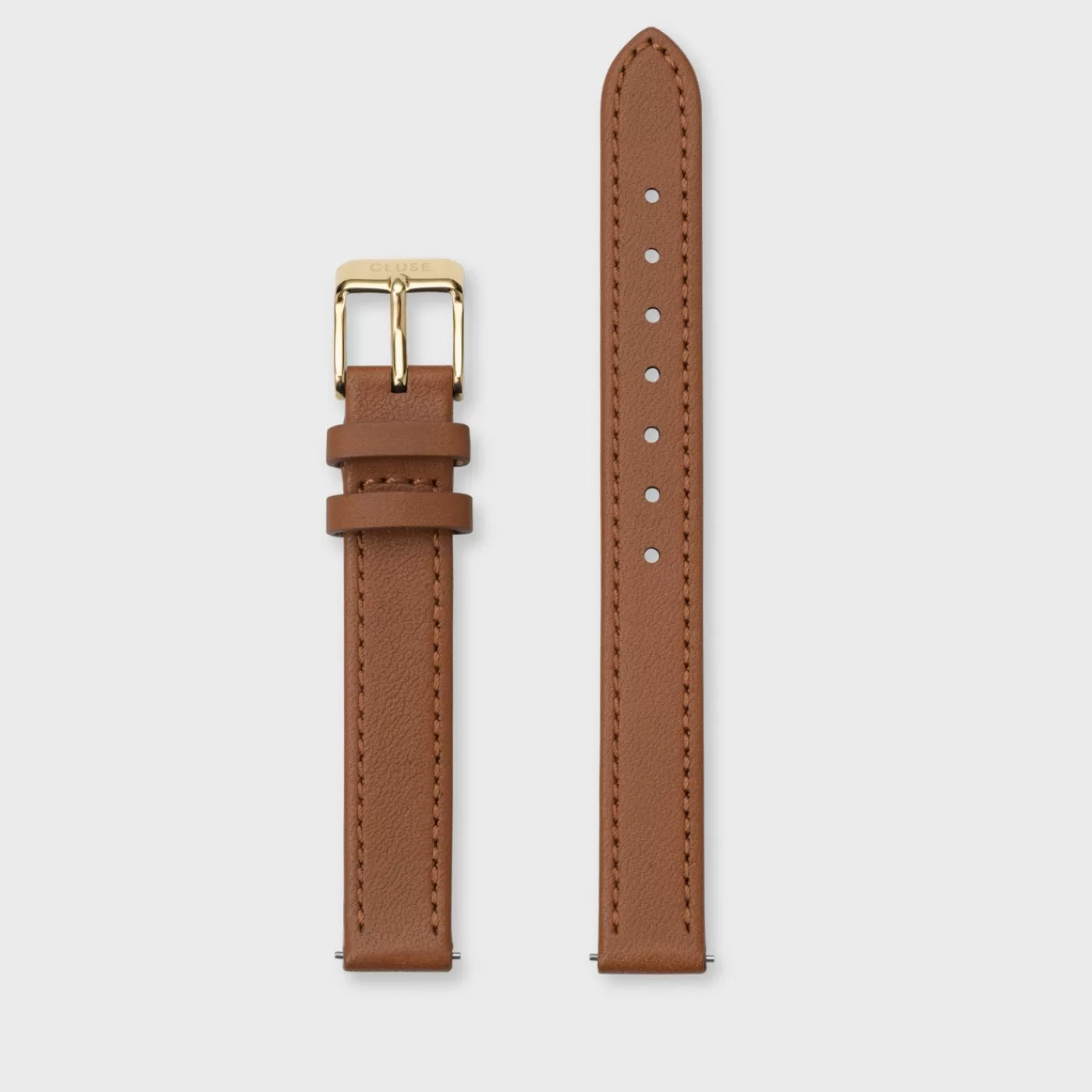Strap 12 mm Leather Caramel, Gold Colour>CLUSE New