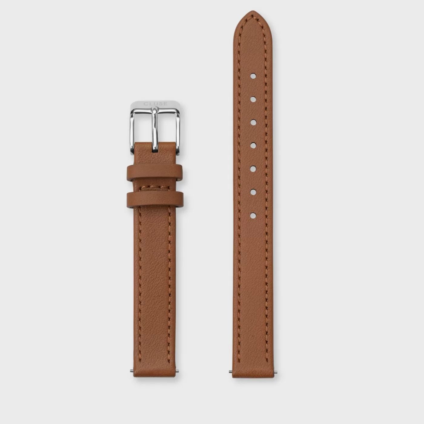Strap 12 mm Leather Caramel, Silver Colour>CLUSE Discount