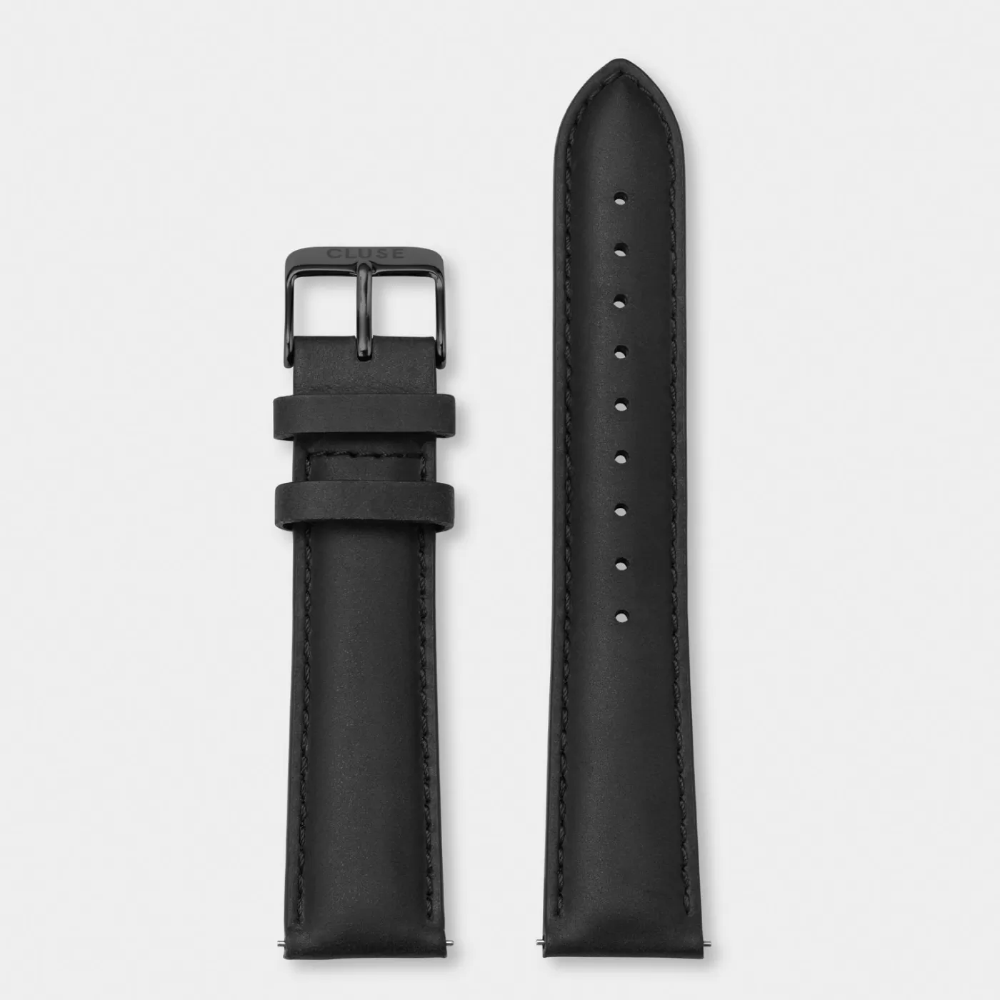 Strap 20 mm Leather Full Black>CLUSE Hot