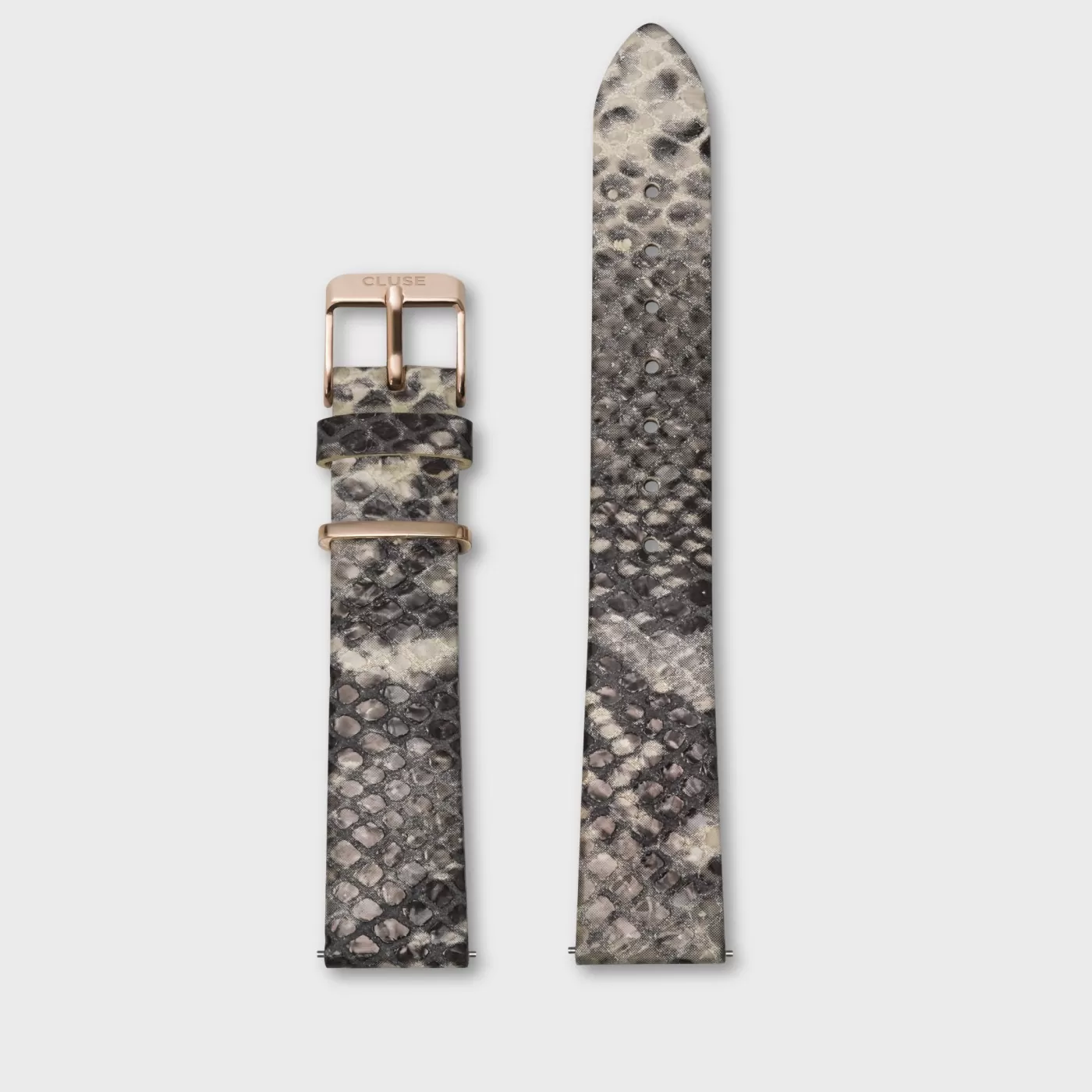 Strap 16 mm Leather Python Almond, Rose Gold Colour>CLUSE Sale