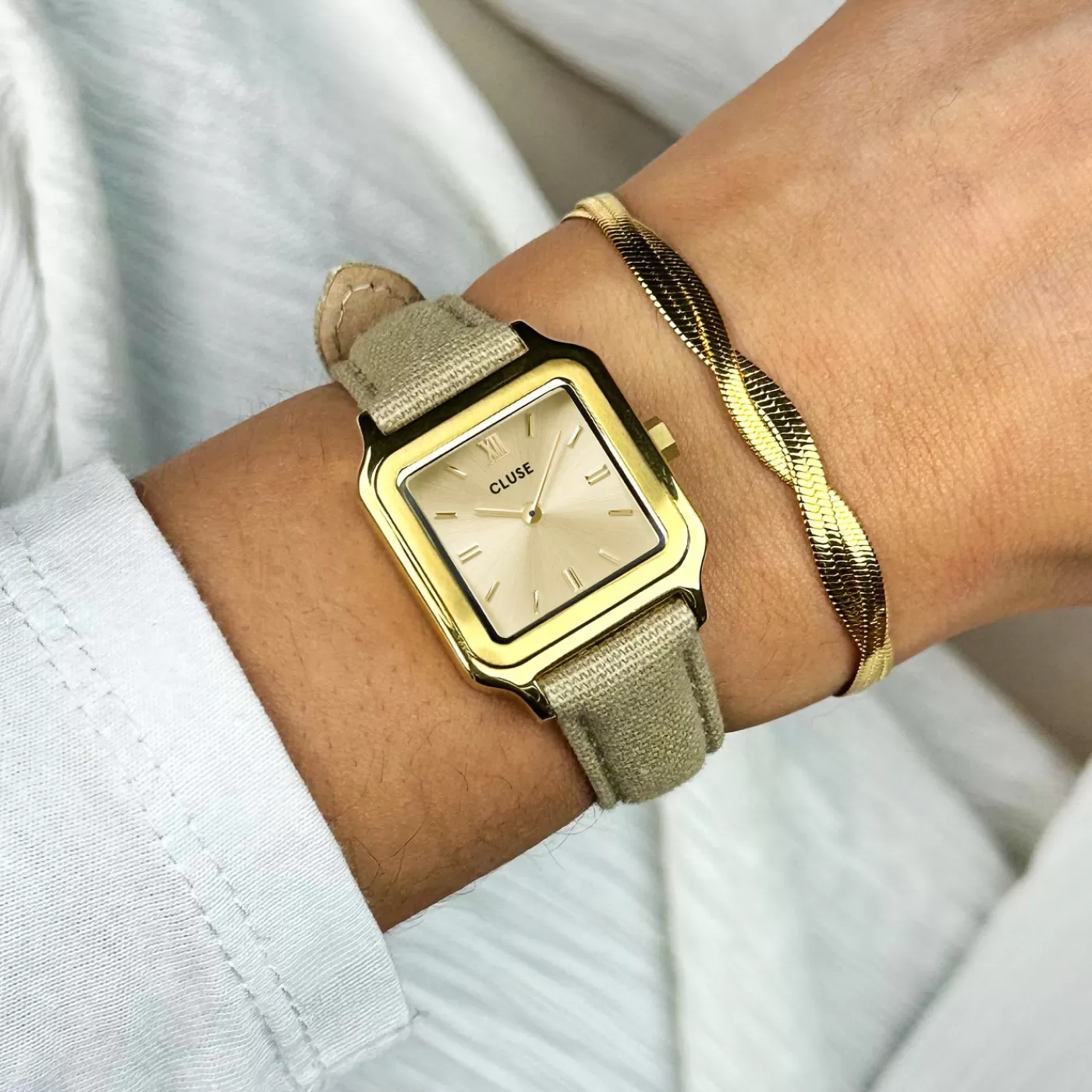 Strap 14 mm Linen Beige, Gold Colour>CLUSE Discount