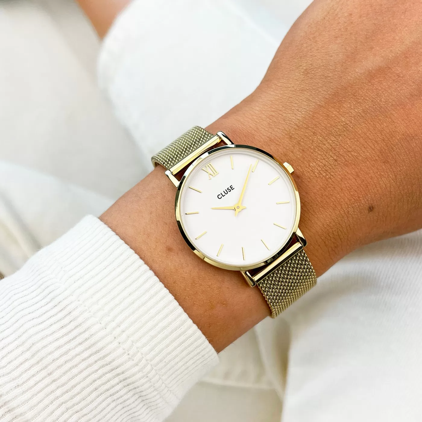 Strap 16 mm Mesh Gold Colour>CLUSE Cheap