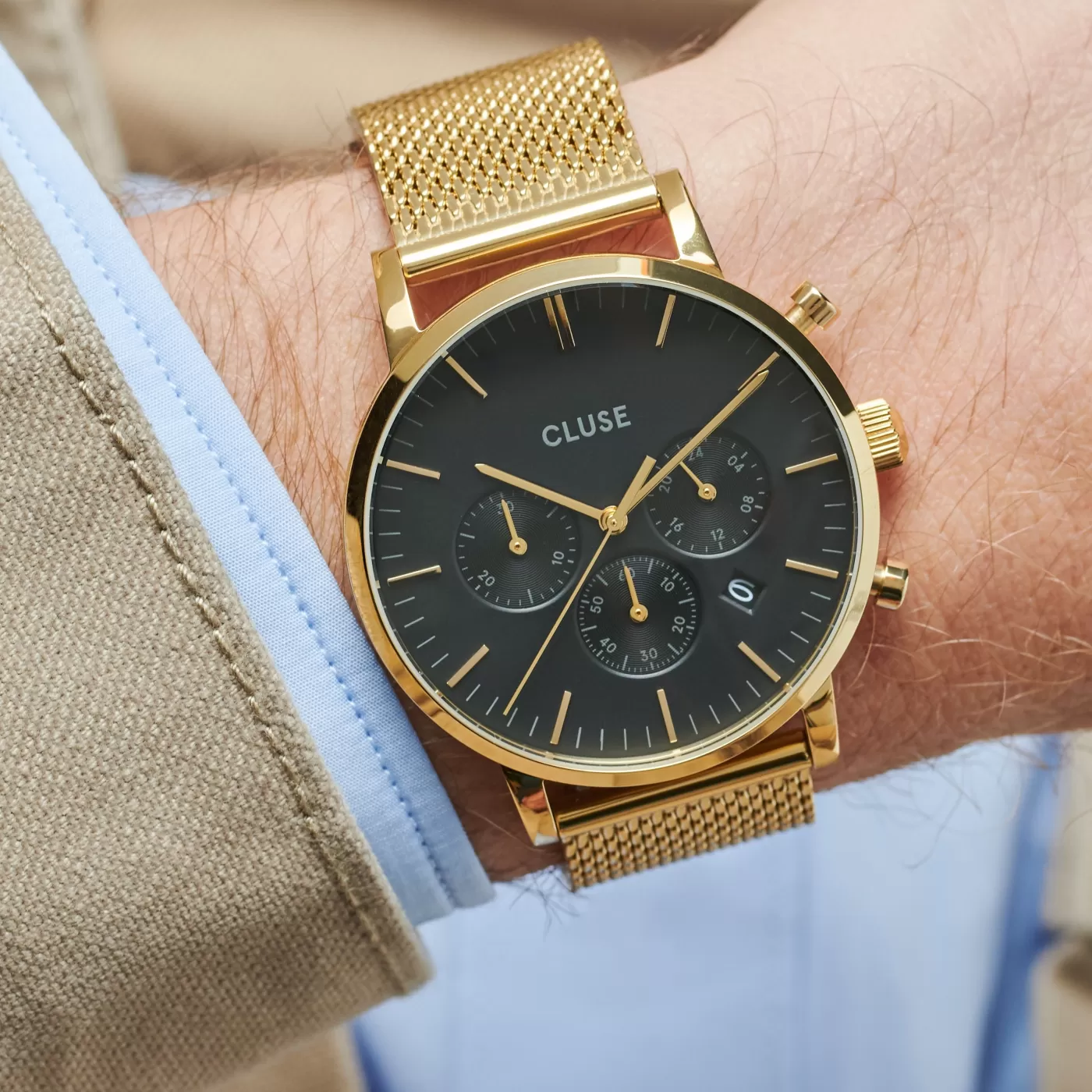 Strap 20 mm Mesh Gold Colour>CLUSE Discount
