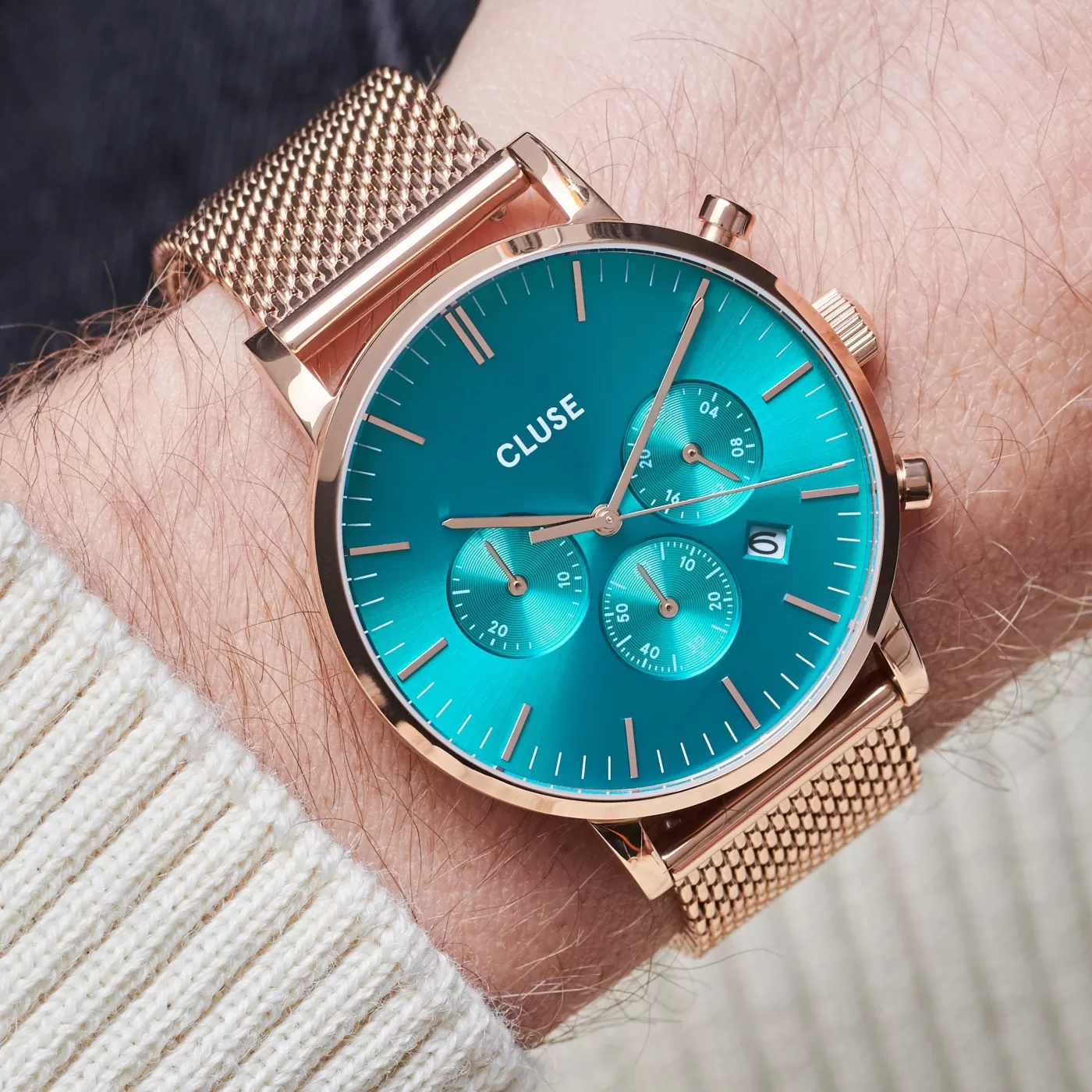 Strap 20 mm Mesh Rose Gold Colour>CLUSE New