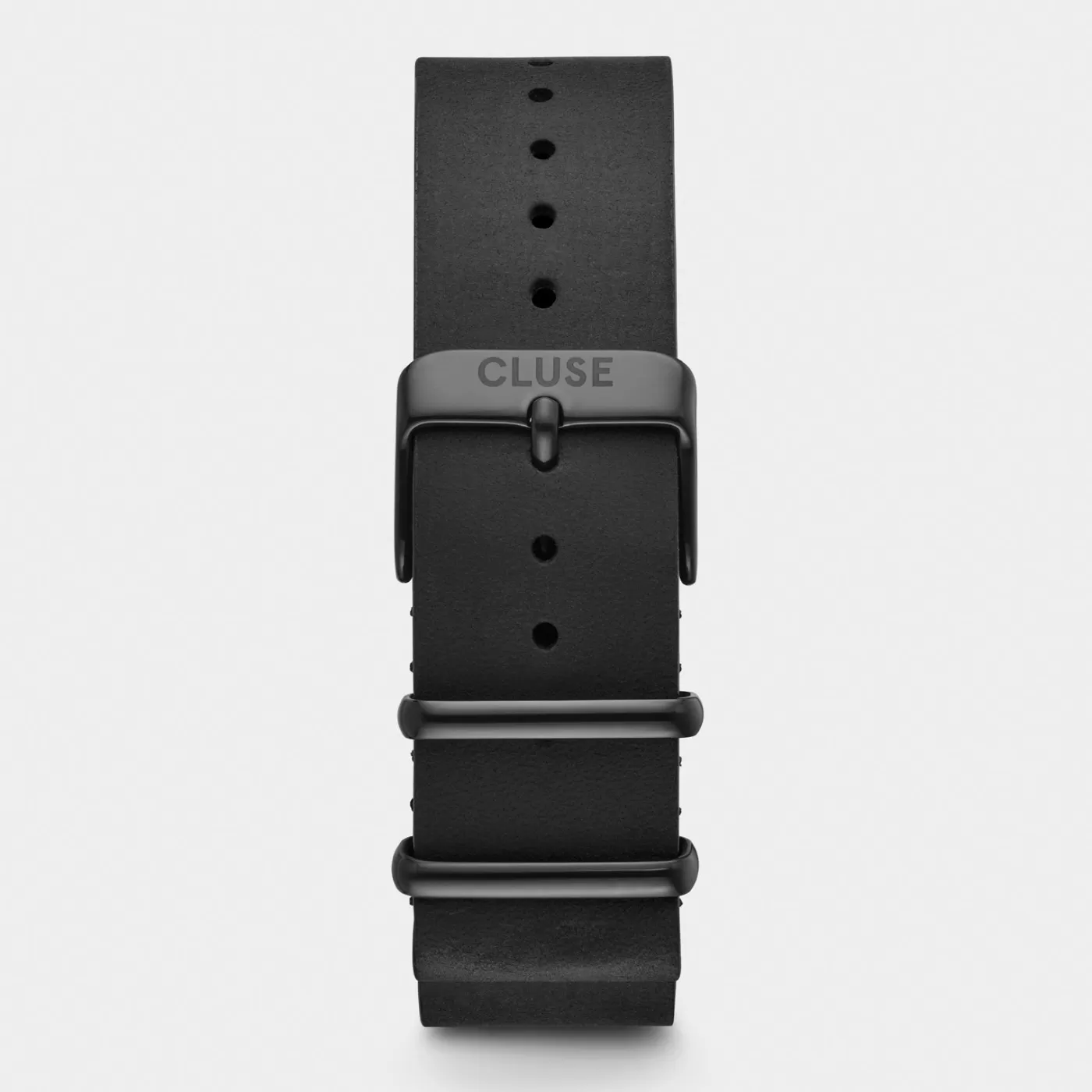 Strap 20 mm Nato Leather Full Black>CLUSE Best Sale