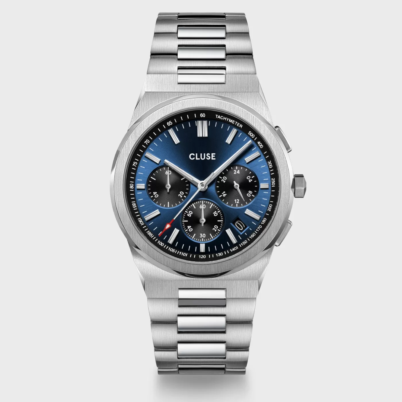 Vigoureux Chrono Steel Dark Blue, Silver Colour>CLUSE Sale